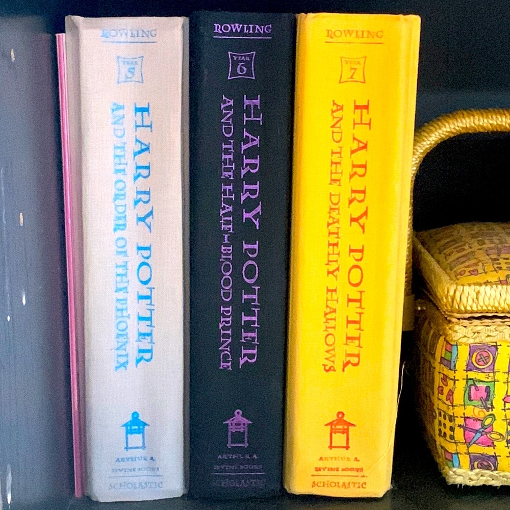 Three Hard cover Harry Potter books